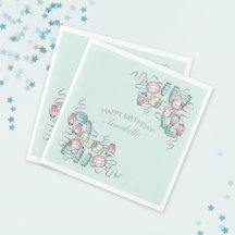 ランタン中国の&リボンパーティーナプキン