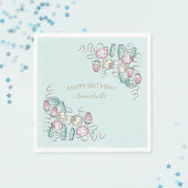 ランタン中国の&リボンパーティーナプキン スタンダードランチョンナプキン