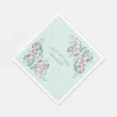 ランタン中国の&リボンパーティーナプキン スタンダードランチョンナプキン (角)