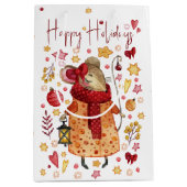 ランタン付きクリスマスマウス ミディアムペーパーバッグ (正面)