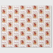 ランタン付きクリスマスマウス ラッピングペーパー (フラット)