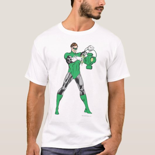 ランタン付きグリーンランタン Tシャツ (正面)