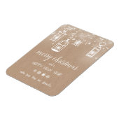 ランタン付き素朴なクラフトのクリスマスカード マグネット (左側)