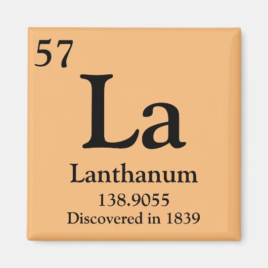 ランタン周期表 マグネット (正面)