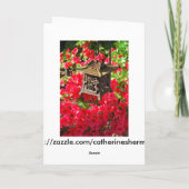 ランタン日本のとツツジのグリーティングカード カード (裏面)