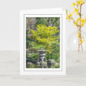 ランタン日本のグリーティングカード カード (黄色い花)