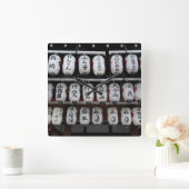 ランタン日本の スクエア壁時計 (ホーム)