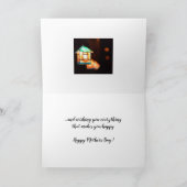 ランタン母の日の折り畳みグリーティングカード カード (内部)