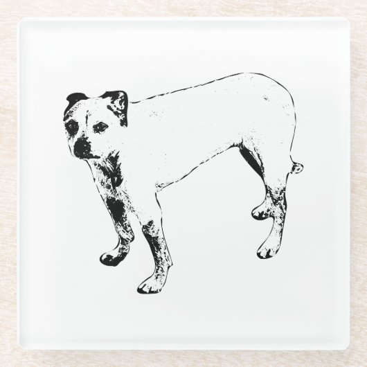 ランタン灯の見張り ガラスコースター (正面)