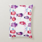 ランタン疑問に思付き水彩スタイル アクセントクッション (裏面(縦))