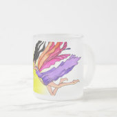 ランタン白熱［赤熱］光を放つフェアリー フロストグラスマグカップ (正面右)