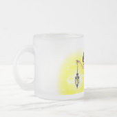 ランタン白熱［赤熱］光を放つフェアリー フロストグラスマグカップ (左)