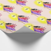 ランタン白熱［赤熱］光を放つフェアリー ラッピングペーパー (角)