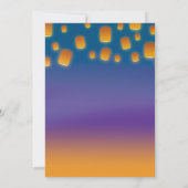 ランタン白熱［赤熱］光を放つ結婚式招待状 招待状 (裏面)