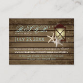 ランタン素朴とヒトデのオンライン応答カード エンクロージャーカード (正面)