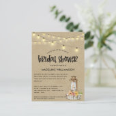 ランタン素朴とライトメールのブライダルシャワー ポストカード (スタンド正面)