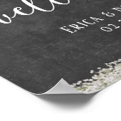 ランタン素朴カントリーフローラ結婚の歓迎 ポスター (角)