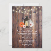 ランタン素朴ストリングライトデイジーフローラ結婚ズ 招待状 (正面)