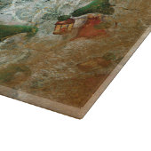 ランタン素朴ツリー模様付きクリスマス格言 カッティングボード (角)