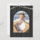 ランタン素朴フォト退職時驚きパーティー 招待状 (裏面)