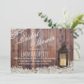 ランタン素朴ベビーズブレスフローラブライダルシャワー 招待状 (スタンド正面)