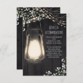 ランタン素朴ベビーズブレスライト結婚ズ詳細 エンクロージャーカード (正面/裏面)