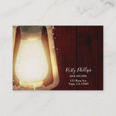 ランタン素朴ライトさくらんぼウッドファームハウスバーン 名刺 (裏面)