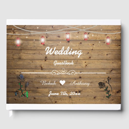 ランタン素朴ライトゲストブック ゲストブック (正面)