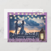 ランタン素朴ラベンダーフローラ写真ありがとう ポストカード (正面/裏面)