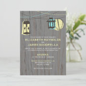 ランタン素朴結婚式招待状 招待状 (スタンド正面)