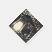 ランタン素朴赤ちゃんの息とライト結婚ズ スタンダードカクテルナプキン (角)