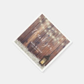 ランタン素朴赤ちゃんの息のフローラ結婚ズ スタンダードカクテルナプキン (角)