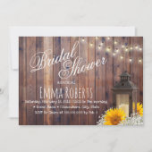 ランタン素朴&ひまわりフローラブライダルシャワー 招待状 (正面)