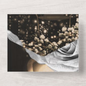 ランタン素朴&グラムシルバーバラズ結婚ズ オールインワン招待状 (裏面)