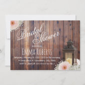 ランタン素朴&デイジーフローラバーンブライダルシャワー 招待状 (正面)