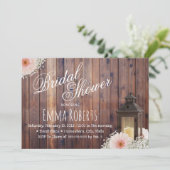 ランタン素朴&デイジーフローラバーンブライダルシャワー 招待状 (スタンド正面)