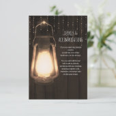 ランタン素朴&ライトブラウン結婚ウッドの詳細 エンクロージャーカード (スタンド正面)