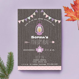 ランタン キャンピング アウトドアーズ ワイルダネス バースデーパーティー 招待状