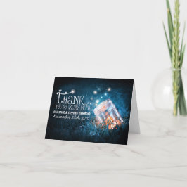 ランタン メイソンジャー 夢のようなウェディング サンクスカード サンキューカード