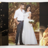 ランタン&金ゴールドバラロマン素朴結婚ティック 三つ折り招待状 (内部中)