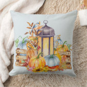 ランタン、青い鳥、ひまわりの花 クッション (ブランケット)
