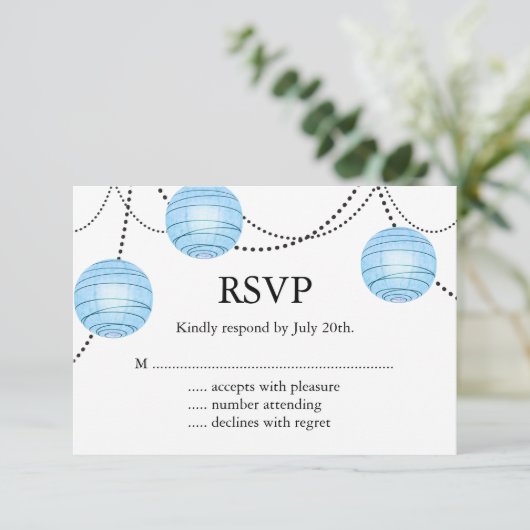 ランタンRSVP in Blue 出欠カード (スタンド正面)