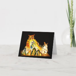 ランタ中国のンフェスティバルタイガーノテカード サンキューカード