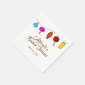 ランタ中国のンブライダルシャワー スタンダードカクテルナプキン (角)