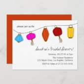 ランタ中国のン招待状 インビテーションポストカード (正面/裏面)