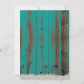 ランタ素朴ンティール（緑がかった色）バーンカントリーフローラ結婚ズ 招待状 (裏面)