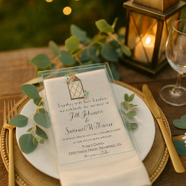 ランタ素朴ンフローラ アクリル招待状