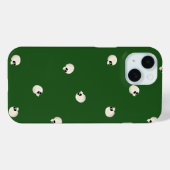 ランダムかわいいかわいいスカルドット濃い緑 Case-Mate iPhoneケース (裏面 (横))