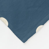 ランダムかわいいかわいいスカルドット濃い青 フリースブランケット (角)