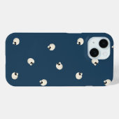 ランダムかわいいかわいいスカルドット濃い青 Case-Mate iPhoneケース (裏面 (横))